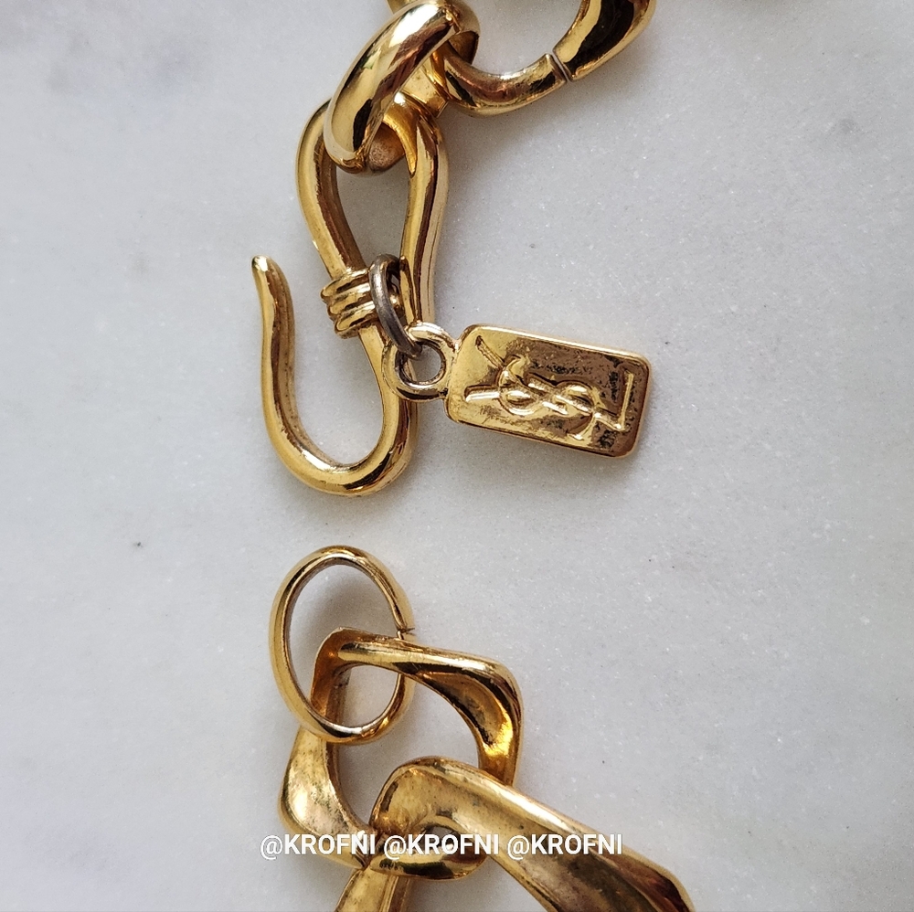 *6 HOURS DEAL* Yves Saint Laurent Gold Plated Necklace - Picture 4 of 5